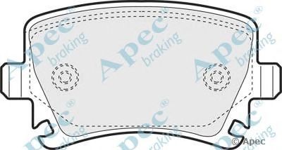APEC BRAKING pad1324 -  Комплект тормозных колодок, дисковый тормоз